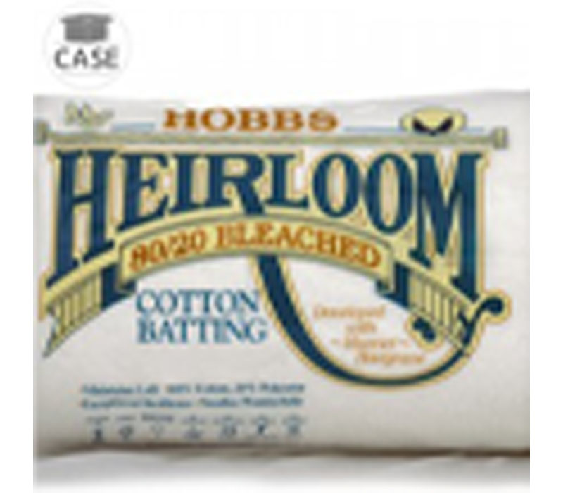 Heirloom Batting - 80% Cotton/20% Polyester 90-inch x 108-inch - Bleached