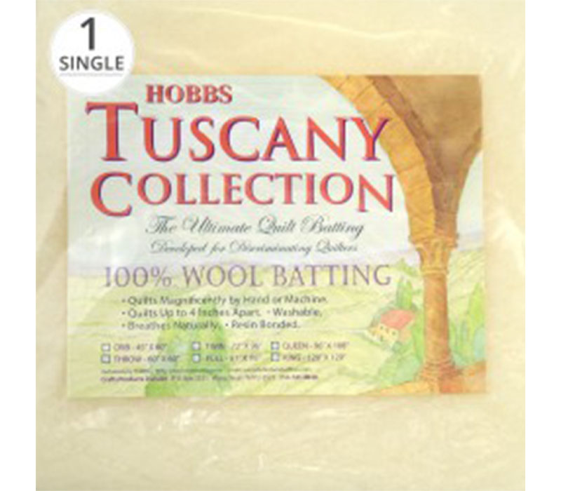 Tuscany Batting - 100% Wool 72-inch x 96-inch