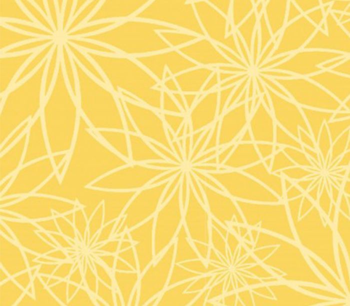 Backing Fabric - 108-inch Star Flower Sunny Yellow