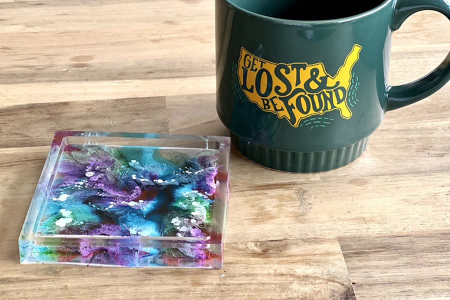 Online Course: Resin and Alcohol Ink Art Basics: Make coasters and