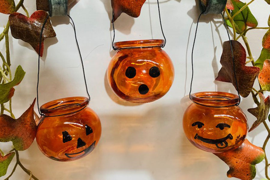 DIY Jack-O-Lantern Votive