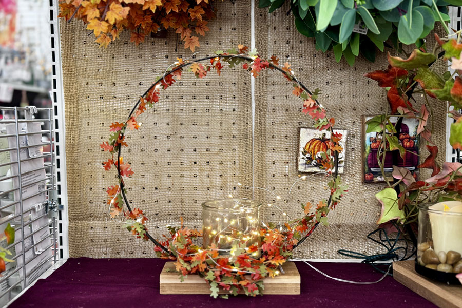 Fall Wreath Hoop Centerpiece