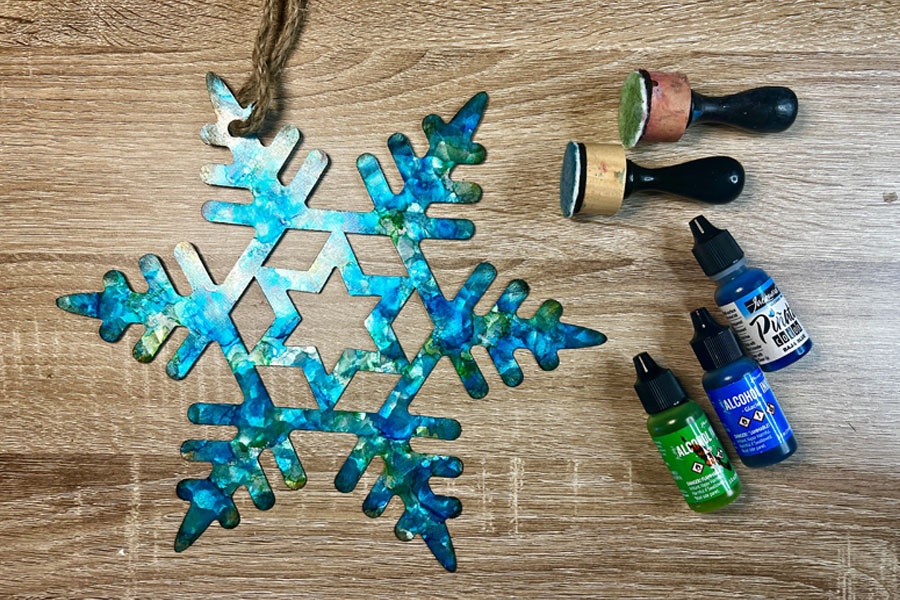 Craft Foam Snowflakes Personalized with Cricut Vinyl