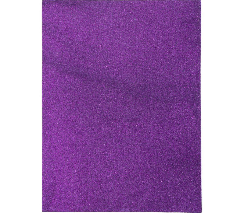 Glitter Craft Foam Sheet Purple - 2mm 9-inches by 12-inches