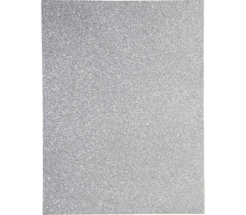 Glitter Craft Foam Sheet Silver - 2mm 9-inches by 12-inches