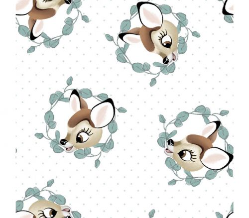Disney Bambi in Wreaths - Allover Toss On White