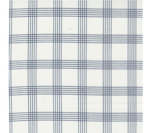 Nantucket Summer by Camile Roskelley Plaid in Cream and Navy