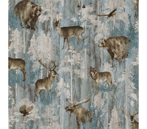 Timberland Flannel Animals on Blue
