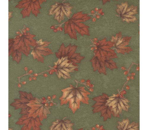 Melody Flannel By Holly Tailor Maple Scatter on Olive