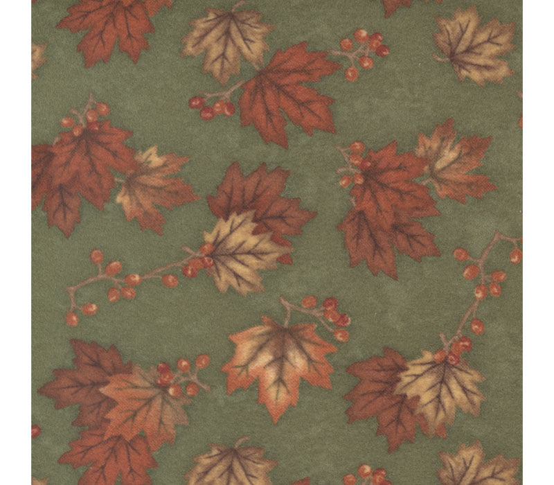 Melody Flannel By Holly Tailor Maple Scatter on Olive