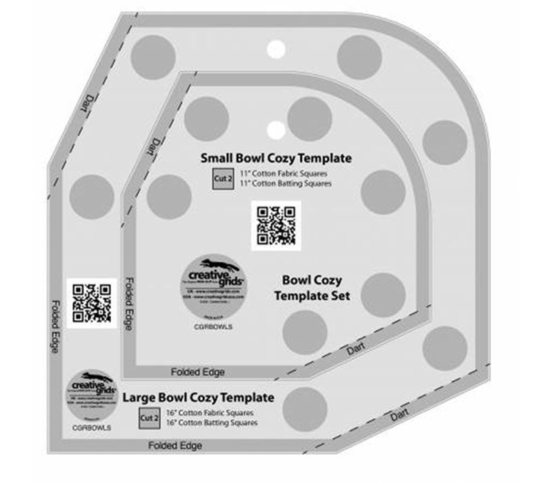 Creative Grids Bowl Cozy Template Set of 2. #CGRBOWLS