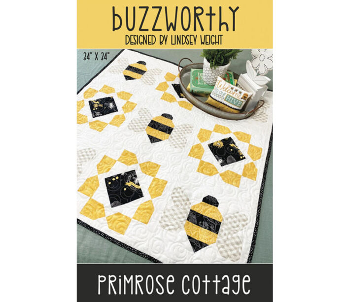Primrose Cottage Buzzworthy Quilt Table Topper Pattern. PCQ-034