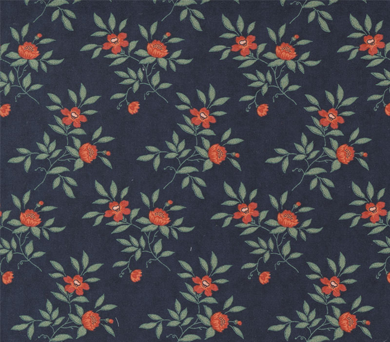 Rendezvous Florals Blooming on Nightshade Blue