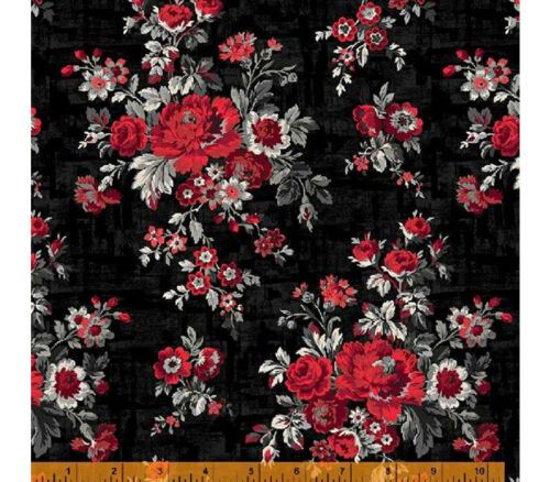 Ruby Classic Florals Splendor Roses on Soot 53390-1