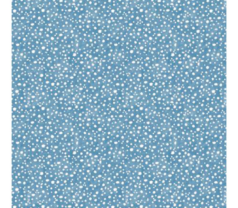 Gnome and Garden Mushroom Dots White on Blue