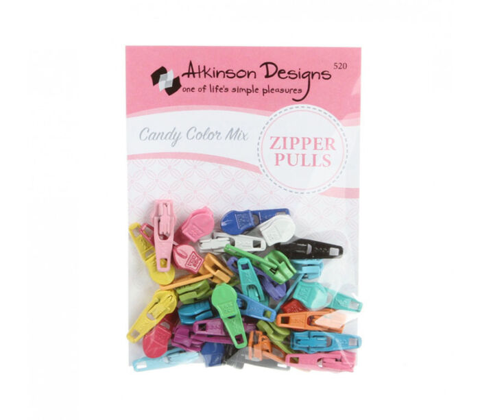 Atkinson Designs Zipper Pulls Candy Color Mix. ATK520