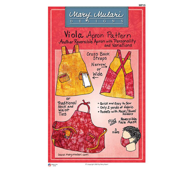 Mary Mulari Designs Viola Apron Sewing Pattern. MP 15