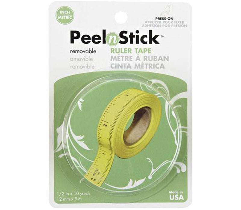 Peal N Stick Ruler Tape 1/2-inch x 10-yards. #3352