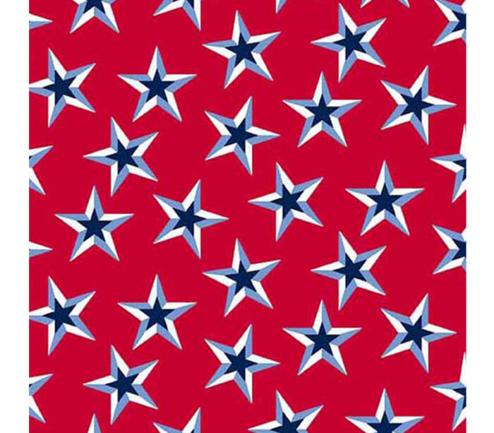 Star and Stripes Tossed Star Red