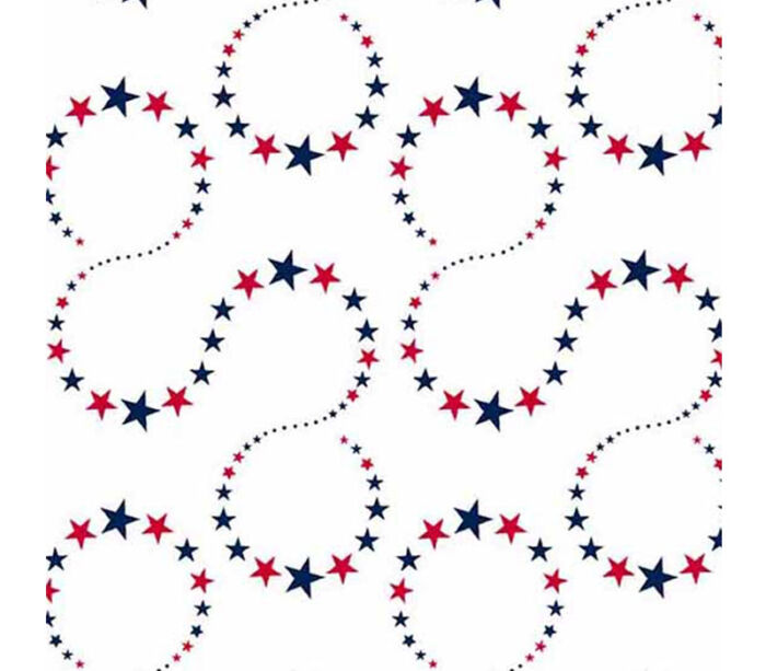 Star and Stripes Loopy Stars White