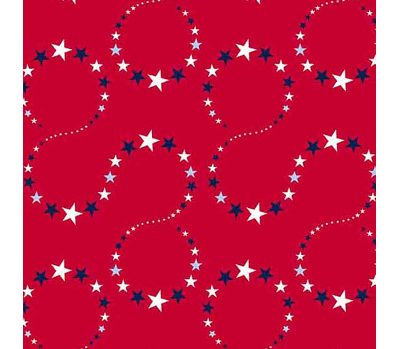 Star and Stripes Loopy Stars Red