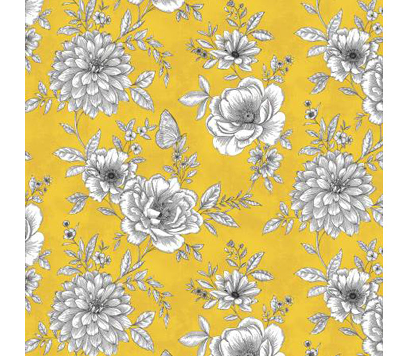 Belle Enchanted Garden on Yellow