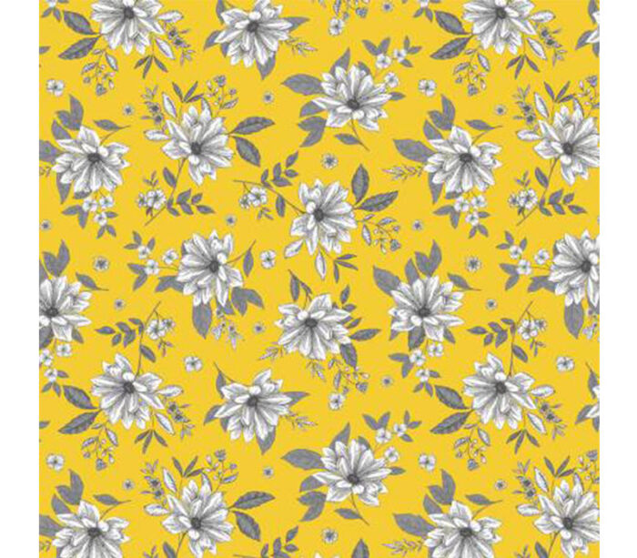 Belle Floral Fantasy on Yellow