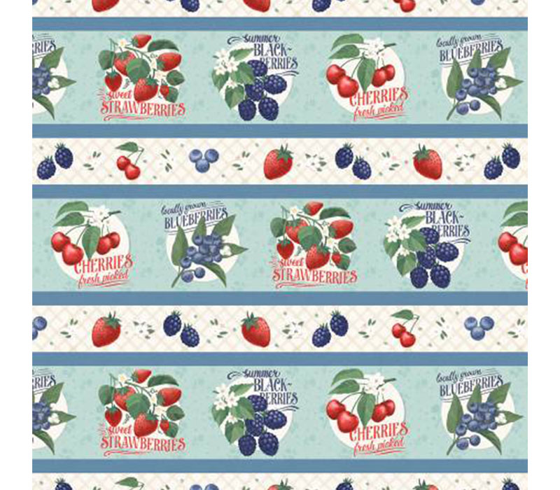 Fresh and Sweet Berries Novelty Stripe