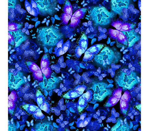 Cosmic Butterfly Nightsky Butterflies Fantasy on Midnight Blue.