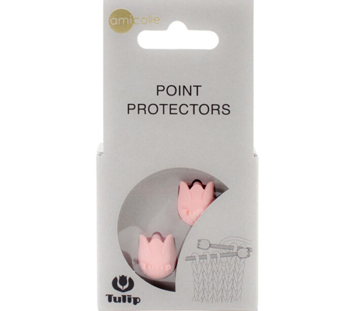 Tulip Knitting Needle Point Protectors Tulip Shape Pink - Small 2 Count.
