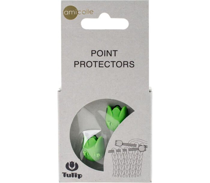 Tulip Knitting Needle Point Protectors Tulip Shape Green - Small 2 Count.