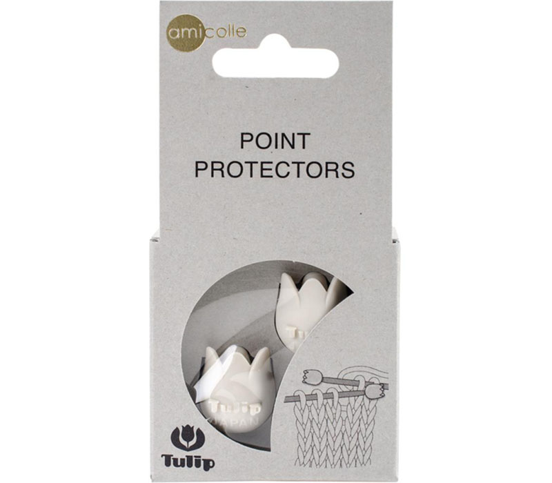 Tulip Knitting Needle Point Protectors Tulip Shape White - Large 2 Count