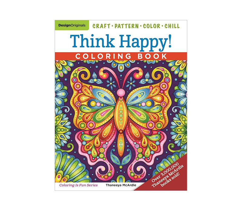 Design Originals Think Happy! Coloring Book