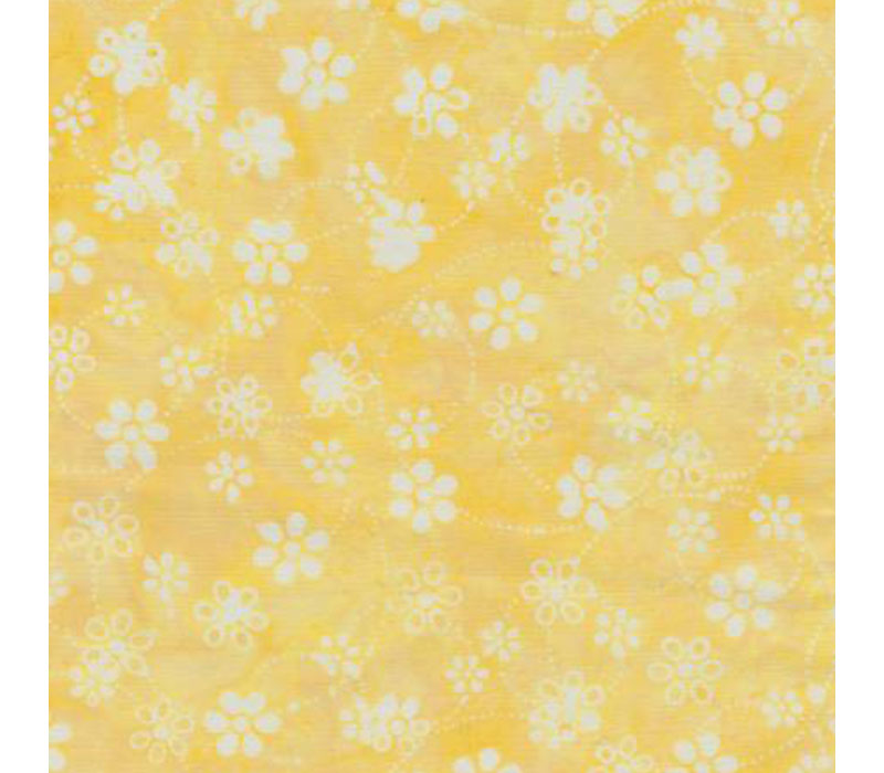 Dazzle Batik Daisies Butter Yellow