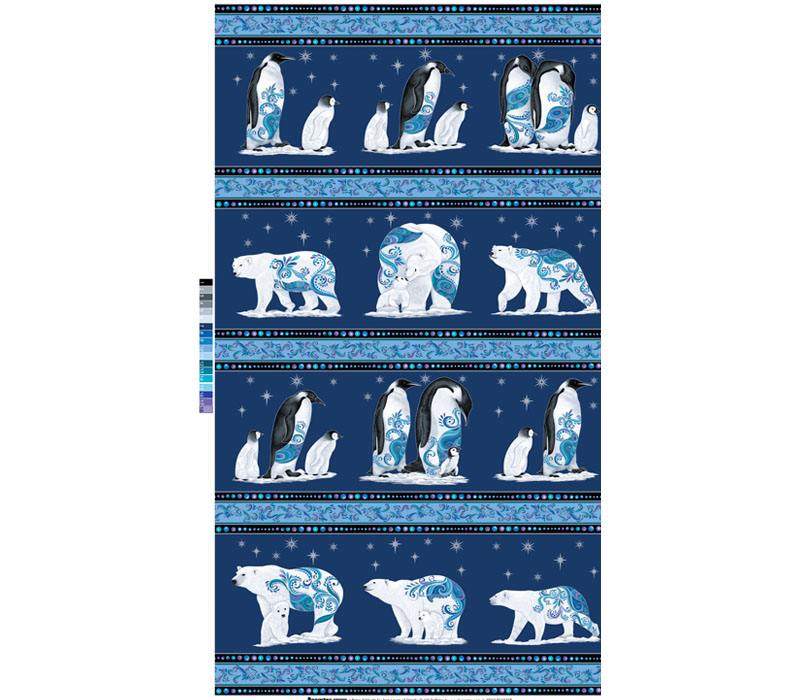 Polar Attitude Polar Bears & Penguins Border Stripe