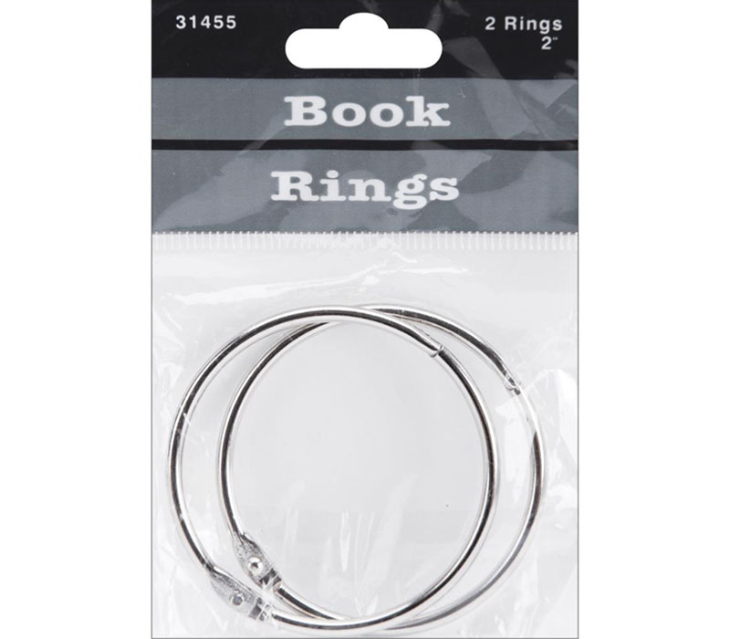Book Rings 2-inch - 2 count Silver Finish #31455