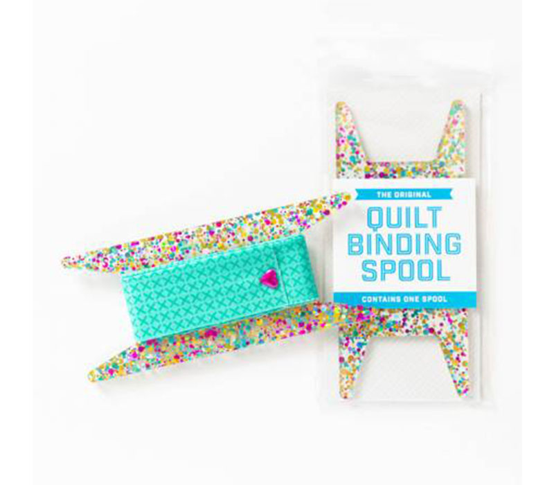 Binding Spool Teal - Aqua and Gold Glitter by Stitch Supply #300