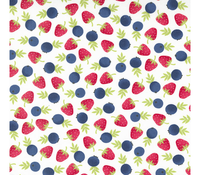 Berry Basket Berries Toss on Sugar White