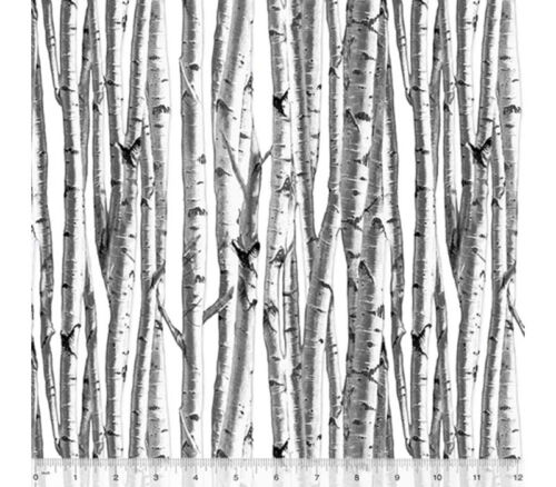 Fletcher Flannel Birch Forest on White