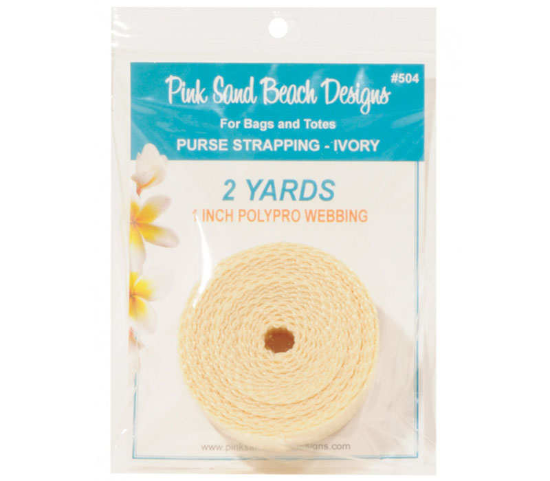 Pink Sands Ivory Polypro Webbing 1-inch by 2-yards