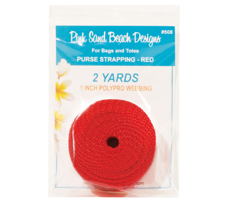 Pink Sands Red Polypro Webbing 1-inch by 2-yards