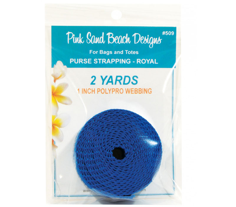 Pink Sands Royal Blue Polypro Webbing 1-inch by 2-yards