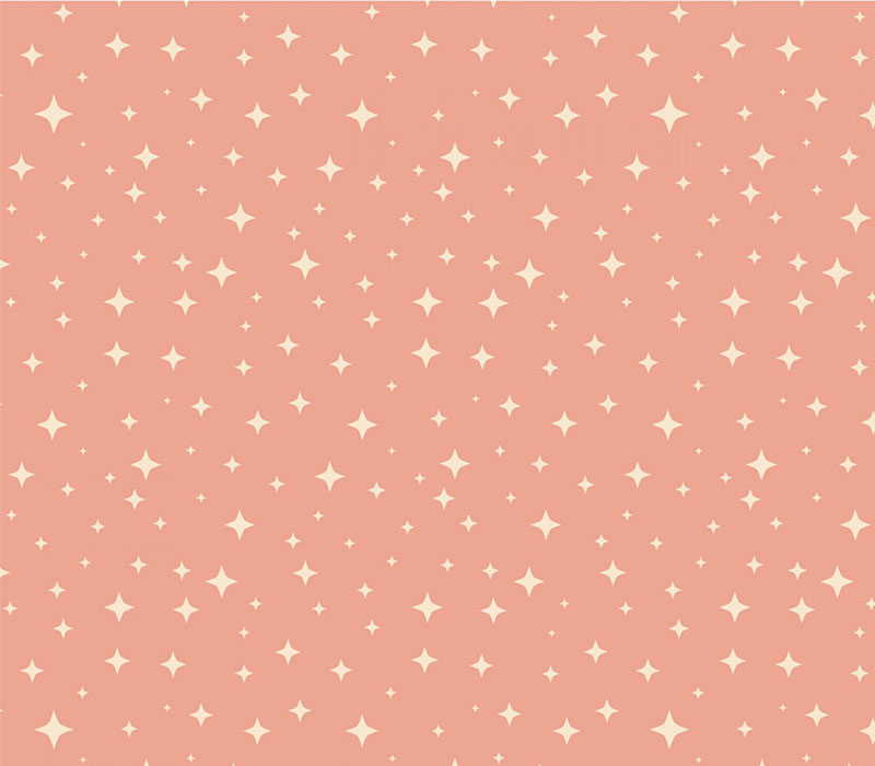 Poppie Cotton Moonbeam Dreams Star Bright Coral