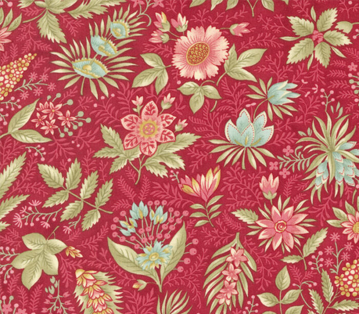 Moda Collections for a Cause: Etchings Joyful Jacobean on Red