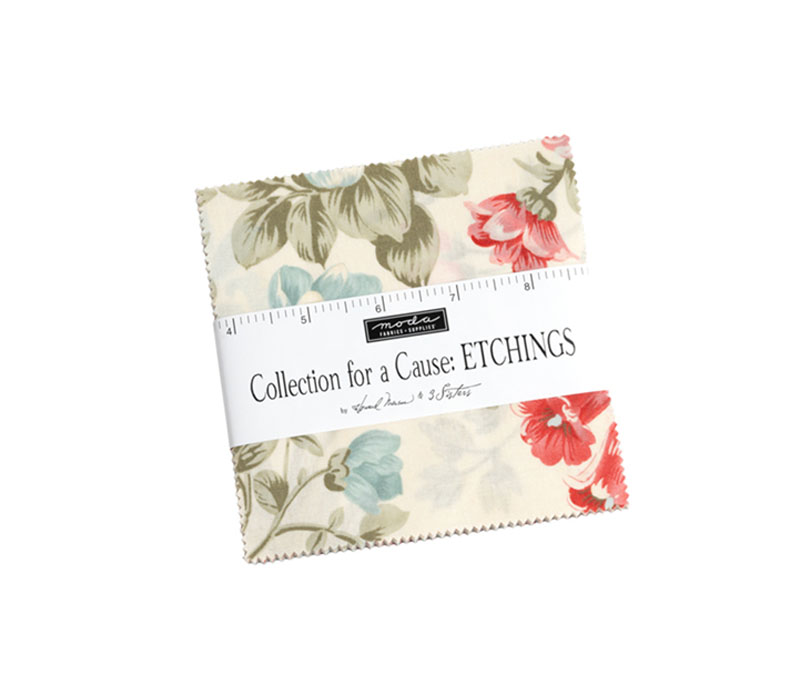 Moda Collections for a Cause: Etchings 5-inch Squares Charm Pack