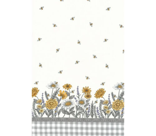 Honey and Lavender Bees and Lavender Border on Milk