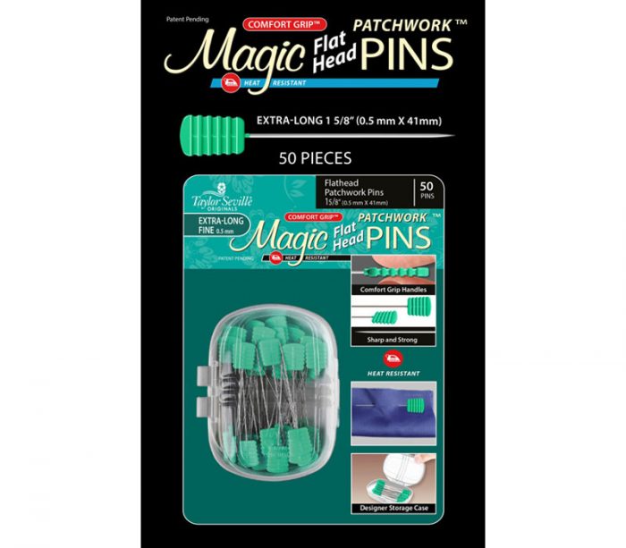 Taylor Seville Magic Pins Flathead Patchwork Extra Long