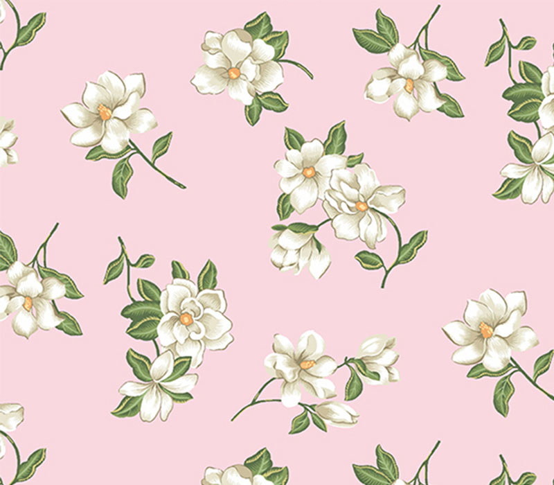 Magnolia Florals Small Magnolia on Pink