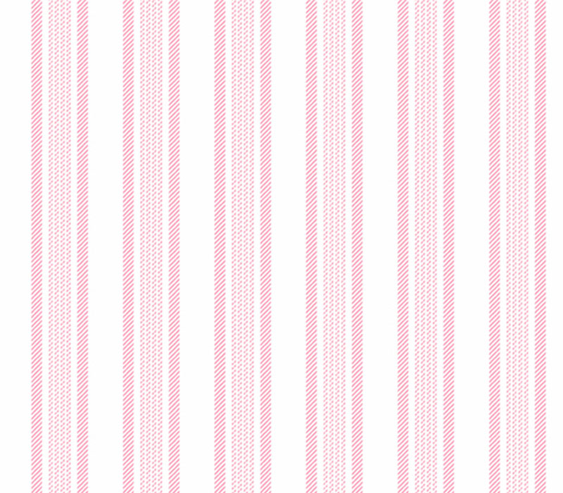 Magnolia Florals Pink and White Stripe