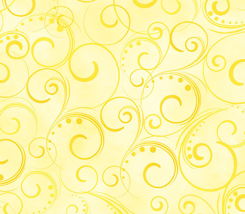 Swirling Splendor 108-inch Quilt Backing in Yellow